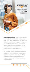Freedom Transit mobile app brochure